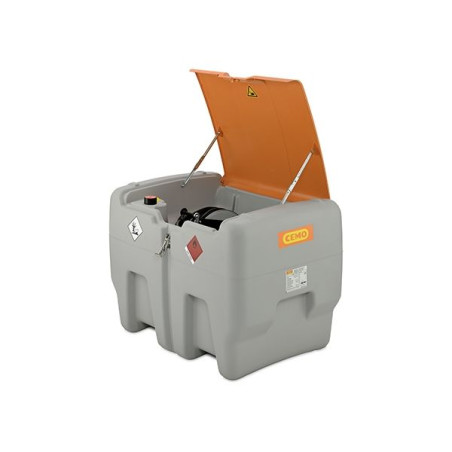 Depósito de gasoil 440 litros Premium con bomba eléctrica 12 V contador K24 manguera 8 metros y tapa DT-Mobil Easy CEMO